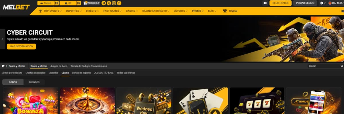 MelBet casino bonos